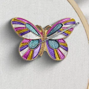Needle Minder Magnet, Magnetic Needle Minder, Needle Minders Magnetic Cross Stitch Accessories, Magnetic Needle Holder, Life Tree, Butterfly, Cats, Owl, Heart (Butterfly)