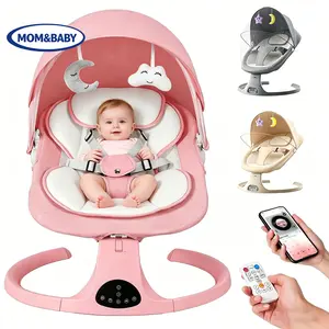 Smart  Rocking Chair,  Adjustable Recline, Remote Control & Timer, Safe Infant Soothing Swing Baby Portable Music Bluetooth Electric withr need newborn harness point indoor baby rocker sound volume 0-6 month use babyswing for day sale