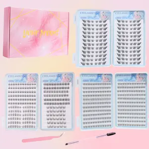 3 boxes of adhesive free self-adhesive eyelashes with C curl, fox style diagonal fly cartoon eyelashes, fish tail design, natural cross style, including sunflower, trilogy, and camellia style cat eye false eyelashes, natural self-adhesive false eyelashes