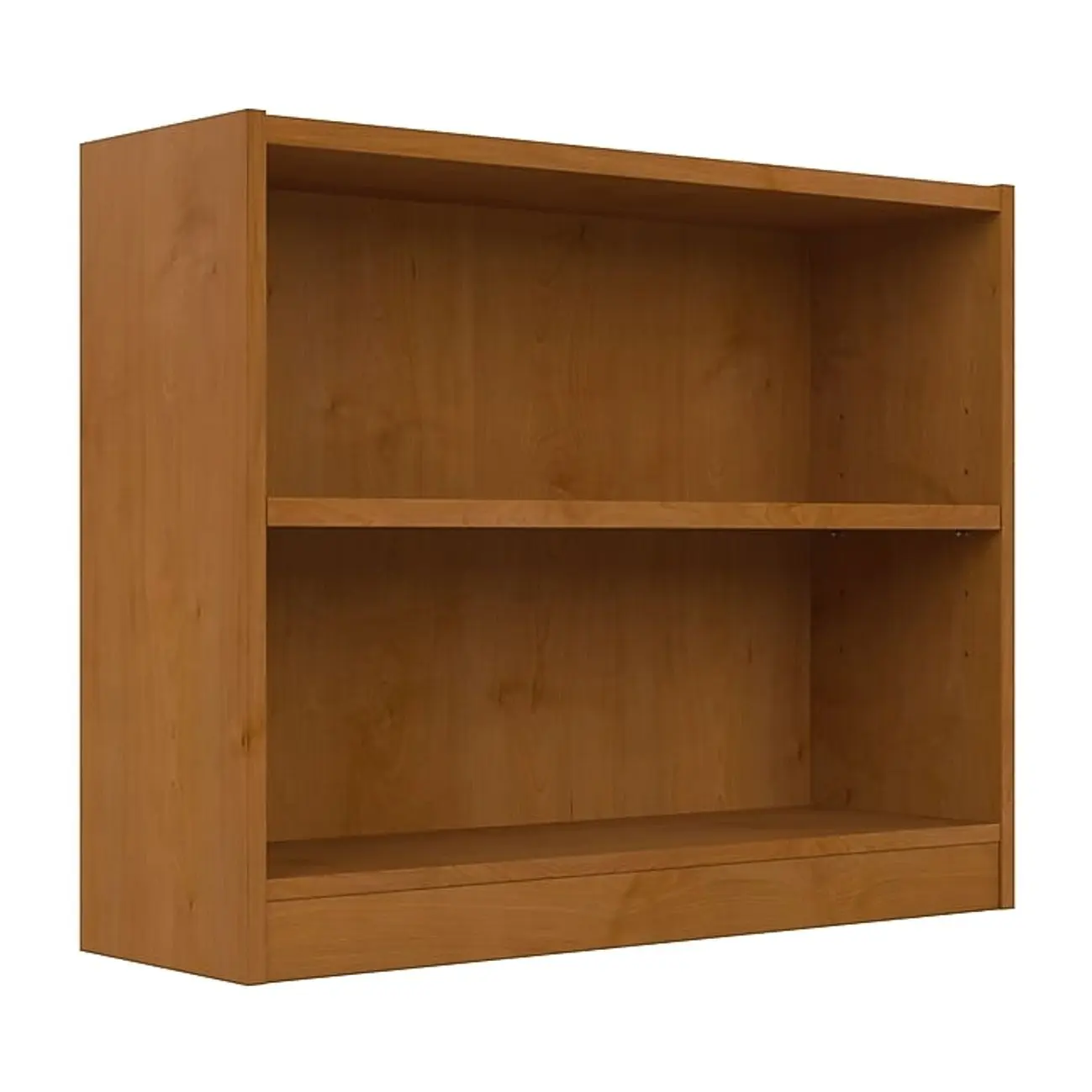 Bush Furniture Universal 30"H 2-Shelf Bookcase with Adjustable Shelf, Natural Cherry (WL12466)