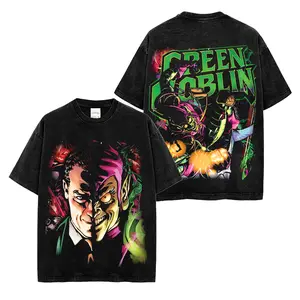 Green Goblin Premium Acid Washed Shirt, Norman Osborn Graphic Washed Shirt, Character Comics Fans Shirt, Superhero T-Shirt, Comic Book Fans T-Shirt, Superhero Graphic Tee