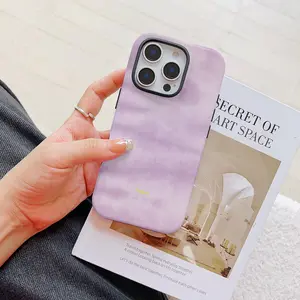 Luxury Clmj LAVENDER MATCHA Phone Case Suitable For iPhone 17 16 16E 15 14 13 12 11 Pro Max Air X XR XSMAX 8 7 Plus Anti-Shock Hard PC Double-layer Back Cover