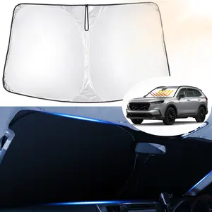 Canvcle Windshield Sun Shade for 2007-2026 Honda CR-V Custom Fit 5 Layers Thickness UV Protection Foldable Sun Visor Cover 240T Reflective Polyester