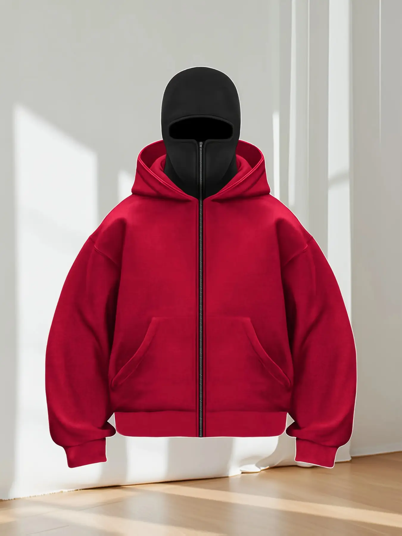 Men'S Full-Zip Hooded Jacket - Minimalist Zip-Up Hoodie, Soft Fabric Pullover for Fall/Winter, Everyday & Formal Outfits - Easy-Care Casual Outerwear, Zip Up Hoodie, Fall Winter Apparel, Clean Design Apparel, Durable Zipper Closure, Fall Fashion, Classic