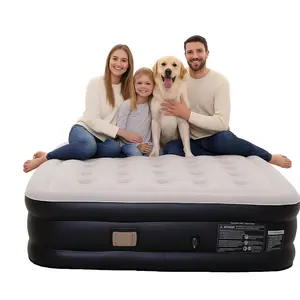 Portable Air Mattress Queen Size with Built-in High-Speed Pump & Puncture-Resistant Design for Camping Travel & Home Use 600 lbs Weight Capacity
