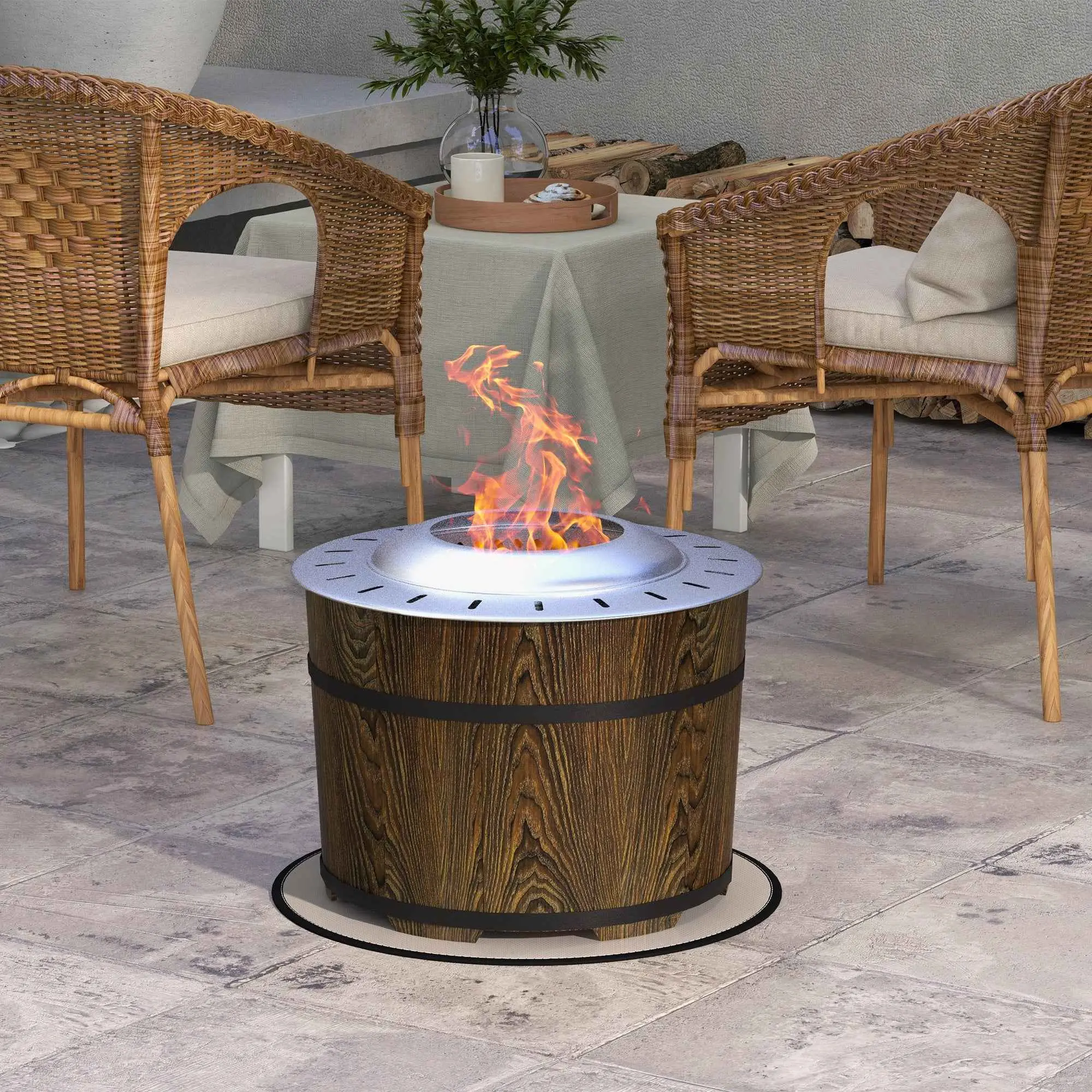 Smokeless Fire Pit - Portable Camping Bonfire Stove for Backyard & Patio