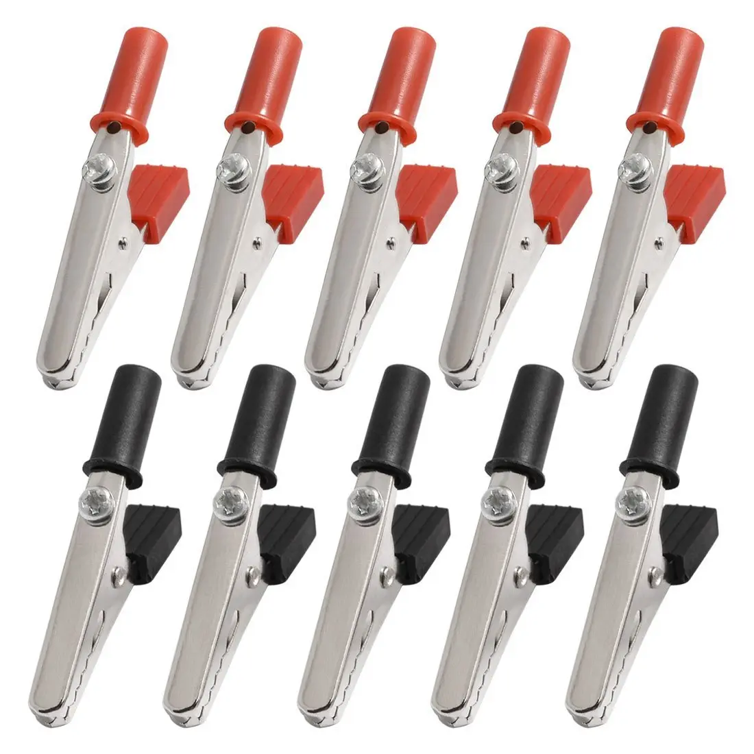 10A Metal Electrical Alligator Clips, Black+Red Auto Circuit Test Clips for Automotive Use, Ideal for Holding Parts Together for Gluing, Quickly Assembling Circuits and Connecting Wires for Soldering, Alligator Clip, Hold Parts Together For Gluing