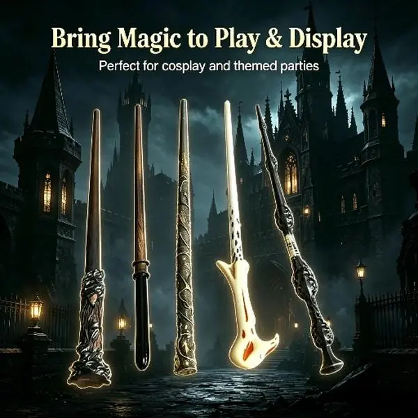 Large Bore Resin Magic Wand Toy - Cool, High Playability Wizard Prop, Ideal for Cosplay Gatherings, Theme Parties, Perfect Gift for Kids & Magic Enthusiasts