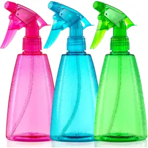 Spray Bottles 3-Pack, 16 Oz, Mist & Stream, Plastic Water Spray Bottle for Hair, Essential Oils, Plants, Cleaning Solutions, BBQ, Cat Dog Correction Behavior - Leak Proof - Empty Spray Bottles