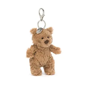 Jellycat Bartholomew Bear Keychain – Stuffed Animal Keyrings, Cute Animals, Fun Gift Ideas for Kids, Birthdays and Collectors, Keychains