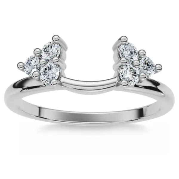 1/4Ct 6-Prong Diamond Guard Enhancer Insert Ring 14k Gold Lab Grown