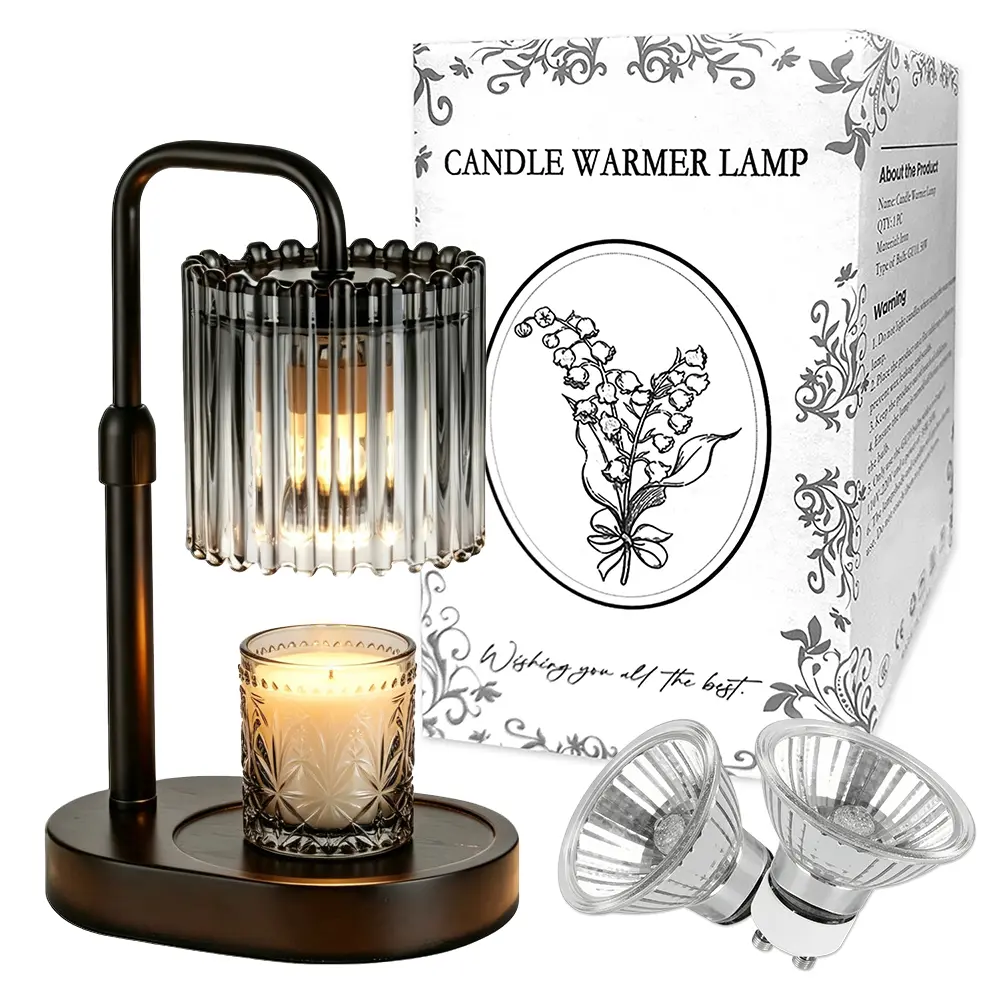 Flameless Convallaria Aroma Lamp, Adjustable Height Timing Control Home Decor Light, Includes 2 Bulbs, Safe Scent Lamp for Living Room Festive Party Gift, Includes Bulbs