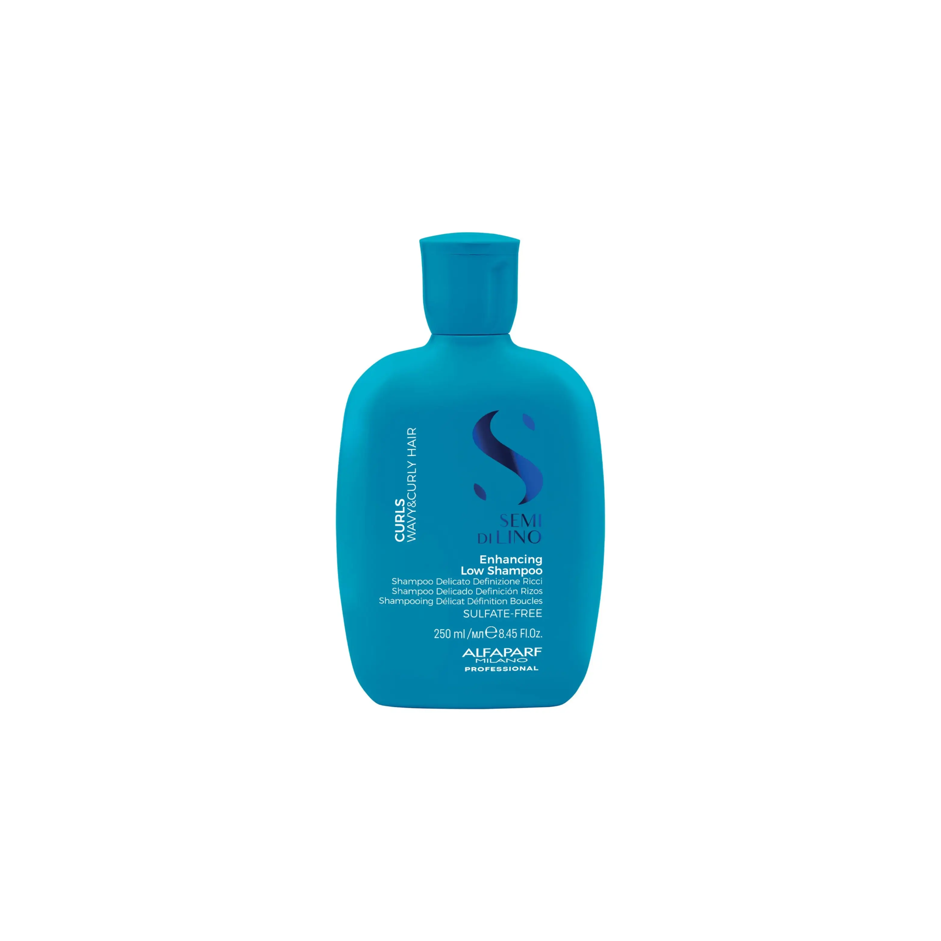 Alfaparf Curls Enhancing Sulfate-Free Shampoo, Fragranced Haircare Cleanser, Cosmetic Product for Hair Restore, Fragrance, Floral, Oil, Scented, Cleansing, Curly Hair, Wavy, Vegan, Flaxseed, Detangling, Vegan Blend, Anti-Frizz, Lactic, Linseed Oil, Hydrat
