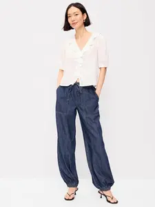 Old Navy Women's Mid-Rise Pull-On Utility Harem Jeans