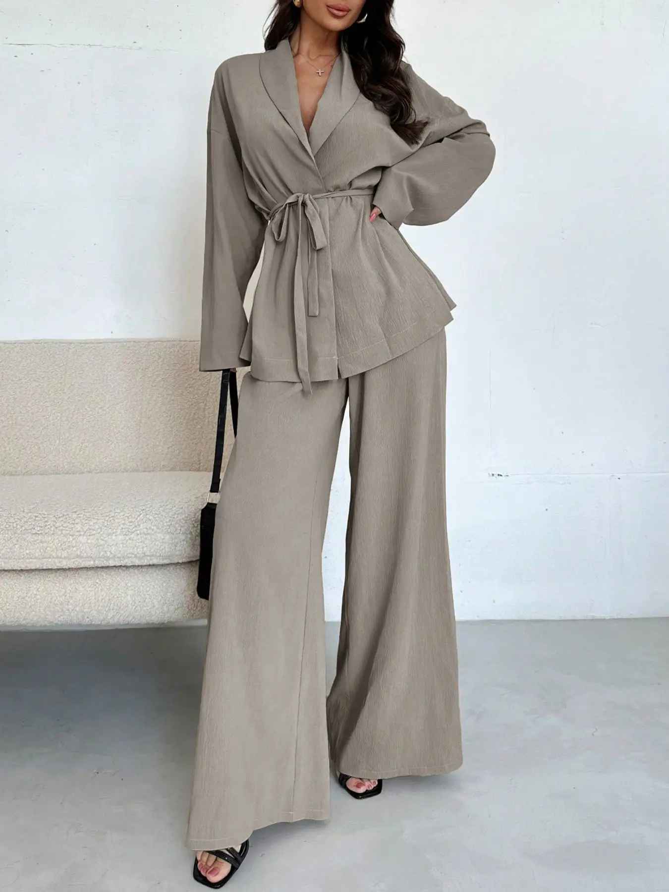 2-Piece Set for Versatile Looks, Stylish and Comfortable Fit Solid Pants for Everyday Wear, Perfect for Mixing and Matching, Womenswear