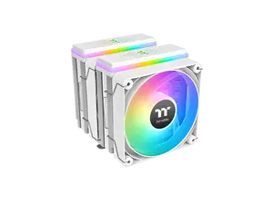 Thermaltake ASTRIA 600 ARGB CPU Cooler; 6 Copper Heat Pipes; 2x120mm PWM Fans; 500~1800RPM; Dual Tower; Intel/AMD; 265W TDP; White; CL-P139-CA12SW-A