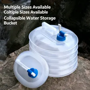 Foldable Water Bucket — Portable, Large-Capacity, Retractable Water Container for Outdoor Camping, Picnics, Car Travel, and Road Trips (Handheld)
