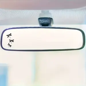 2pcs Blue Green Dragonfly Car Rearview Mirror Stickers - blue green dragonfly design, vinyl car sticker, Car Accessory, easy to apply, perfect for vehicle customization, car decoration, natural design