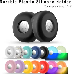 Airtag Holder for Dog Collar,  Silicone Air Tag Case Cover Compatible with Apple Airtags for 0.8-1.2Inch Cat Pet Collar Harness Loop