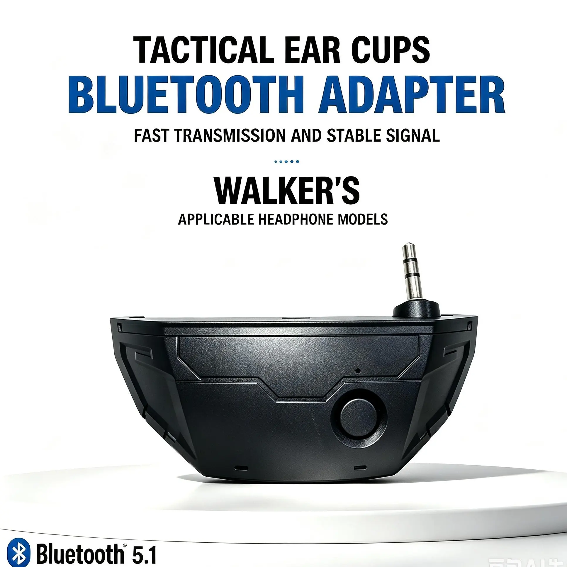 NEMO Bluetooth Adapter - Bluetooth Signal Receiver for Walker's Razors W1 Headphones & Howard Lei, ABS Material Audio Accessory, Outdoor Safe Music MOD