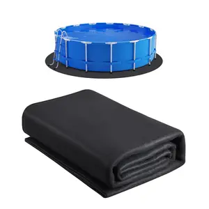 VEVOR 12ft Round Pool Liner Pad, Pool Liner Pad for Above Ground Swimming Pools, Extra-Thick Pool Mat, Prevents Punctures, Recycled Geotextile Material Underlayment Pad, Extend Liner Life