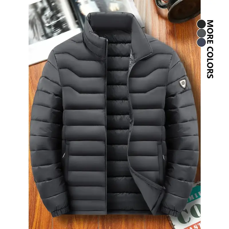Long down jacket, extra thick; hooded down jacket with detachable hood; long cotton coat that goes past the collar; new black men’s winter down jacket; versatile, trendy long jacket; fashionable sports insulated jacket; hooded, fluffy warm down jacket for