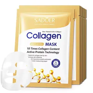 10pcs Hydrating Collagen Face Mask Set - Korean Moisturizing Sheet Masks for Nourished Skin