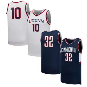 [CUSTOM NAME] Home & Away Men's Player Team Uconn Husky 2026 Limited Basketball V-neck Mesh Jersey Ver 2 Shirt