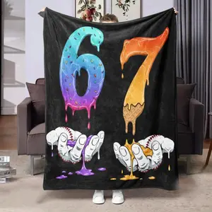 Soft Flannel Digital Print Blanket, Warm and Multifunctional for Sofa, Office, Bed, Camping, Travel, All Seasons Gift