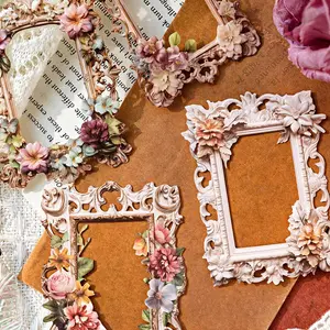 Vintage French Flower Floral Design Paper, 10 Sheets/pack Boho Style Decorative Materials, DIY Retro Craft Paper for Scrapbooking & Stamping & Journal Making, Christmas Gift