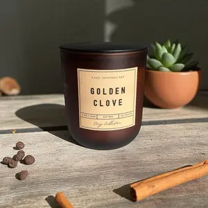 Sage Apothecary Golden Clove Soy Wax Candle 9oz - Cozy Collection - Aromatherapy Scented Candle