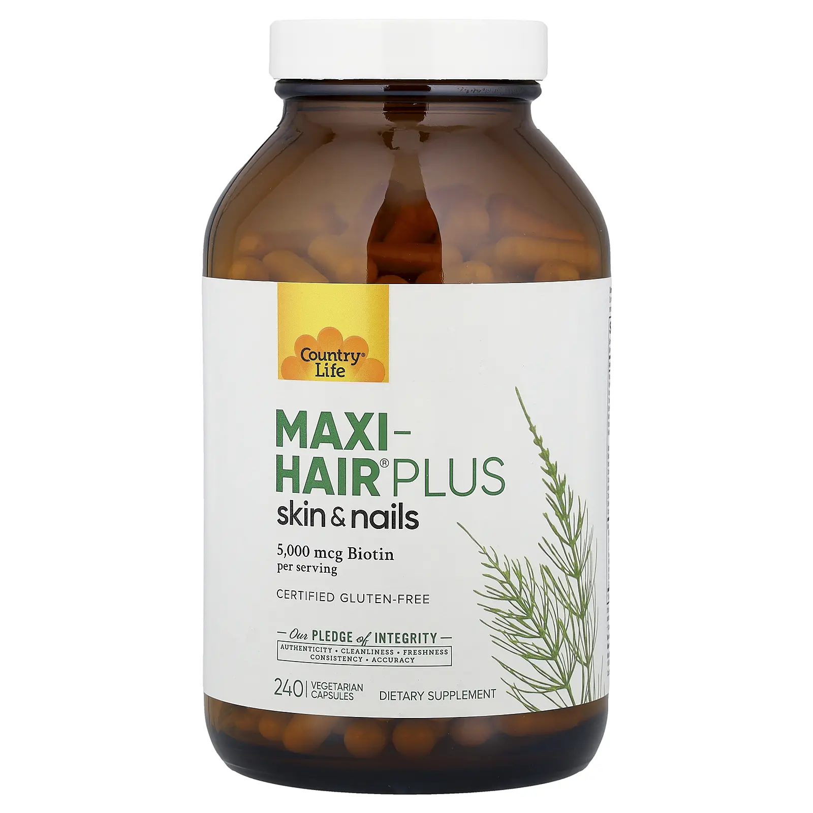 Country Life Maxi-Hair® Plus, 240 Vegetarian Capsules