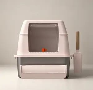 Stainless Steel Enclosed Cat Litter Box - Anti-Corrosion, Odor Lock, & Easy Clean For Multi-Cat Homes