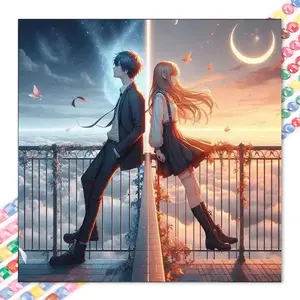 1 DIY handmade diamond painting kit, 5D diamond art set, DIY decoration, day and night alternating diamond painting kit full round diamonds, mosaic, diamond art, DIY art home decor, suitable for Christmas.