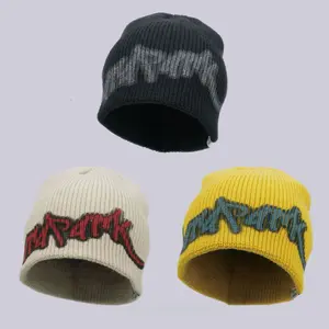 Autumn Winter Knitted Hat Street Hip Hop Letter Graffiti Unisex Couple Style Valentine's Day Gift Warm Casual Versatile for Cycling Skiing outdoorfun