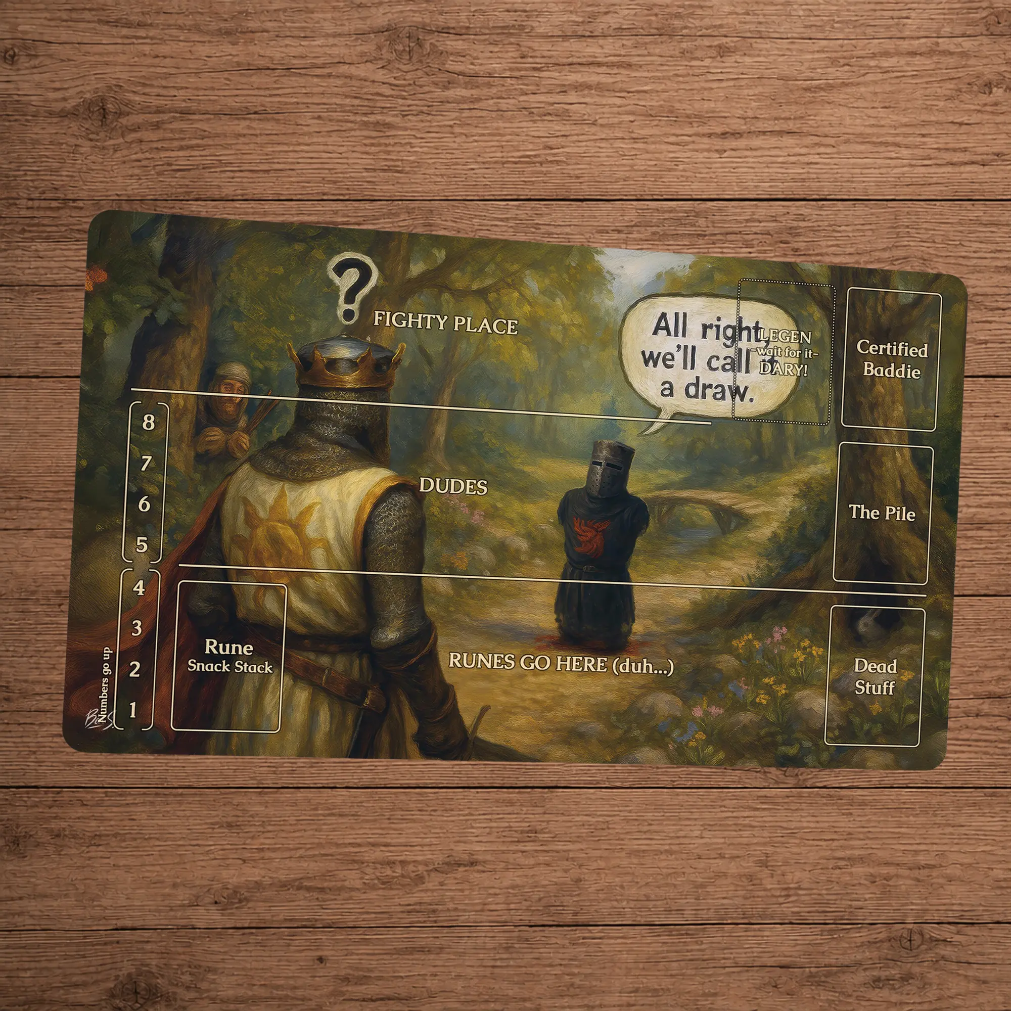 Monty Python Black Knight Riftbound Playmat LOL Gaming Desk Mat Mousepad Trading Card Game Mat