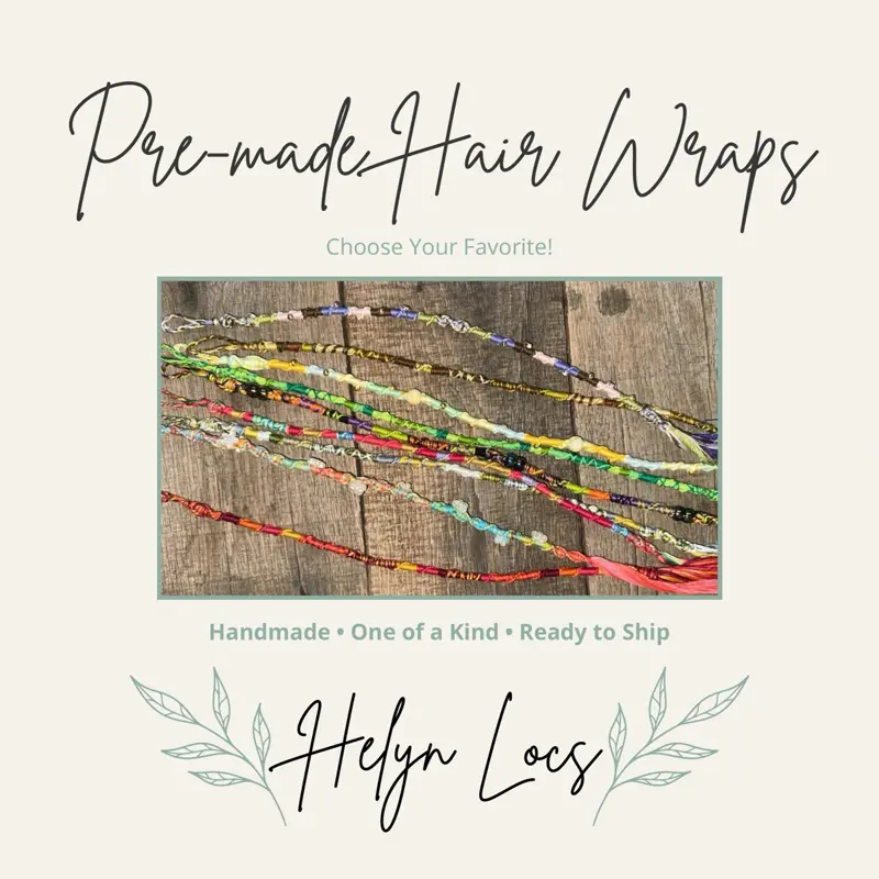 Handmade Premade Clip-in Hair Wrap - Ready to Ship Boho Hair Accessory for Dreadlocks, Braids, Festival Hairstyles