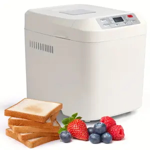 Bread Machine, 2LB 12-IN-1 Bread Maker, Gluten-Free Setting, Nonstick Pan, 2 Loaf Sizes, 13H Reserve & 1H Keep Warm (White)