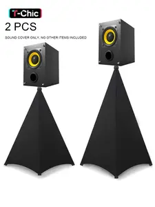 2 Piece Speaker Stand Cover Dj Bag, 360 Degree Full Coverage Design, Suitable for Speaker Tripod Light Equipment, Includes Travel Storage Bag