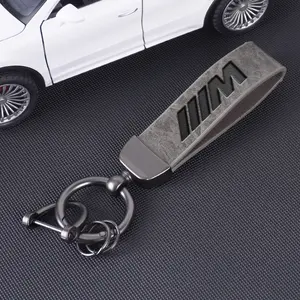 Leather Metal Alloy Car Key Ring Chain Keyring Anti-lost Buckle Pendant For BMW M Emblem E46 E36 E34 F10 E90 F30 E60 F30 E53 E30 E92 E87