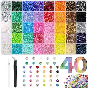32000Pcs Jelly Rhinestones for Bedazzling, 3mmMulticolor Resin Flatback Gems for Diamond Art,Bedazzler Kit with Gifted Tools Jewelry for CraftingBook Shoes Nail Art