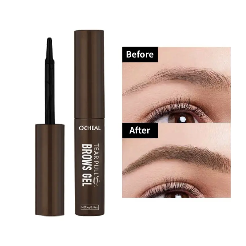 1PC Tear Pull Dyeing Eyebrow Cream is waterproof, sweat proof, and makeup resistant, creating a long-lasting natural eyebrow shape