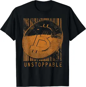 Unstoppable Bitcoin Shirt BTC Logo Crypto T-Shirt Classic Cotton Top