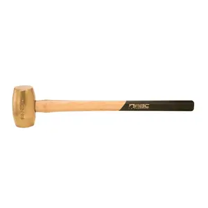 212 MAIN 8 lbs Ball Pein Brass Hammer, 24 in. Wood Handle, Surface-Safe, UV-Protected Hand Tool for Carpentry, DIY Tools, Ball Pein Hammer