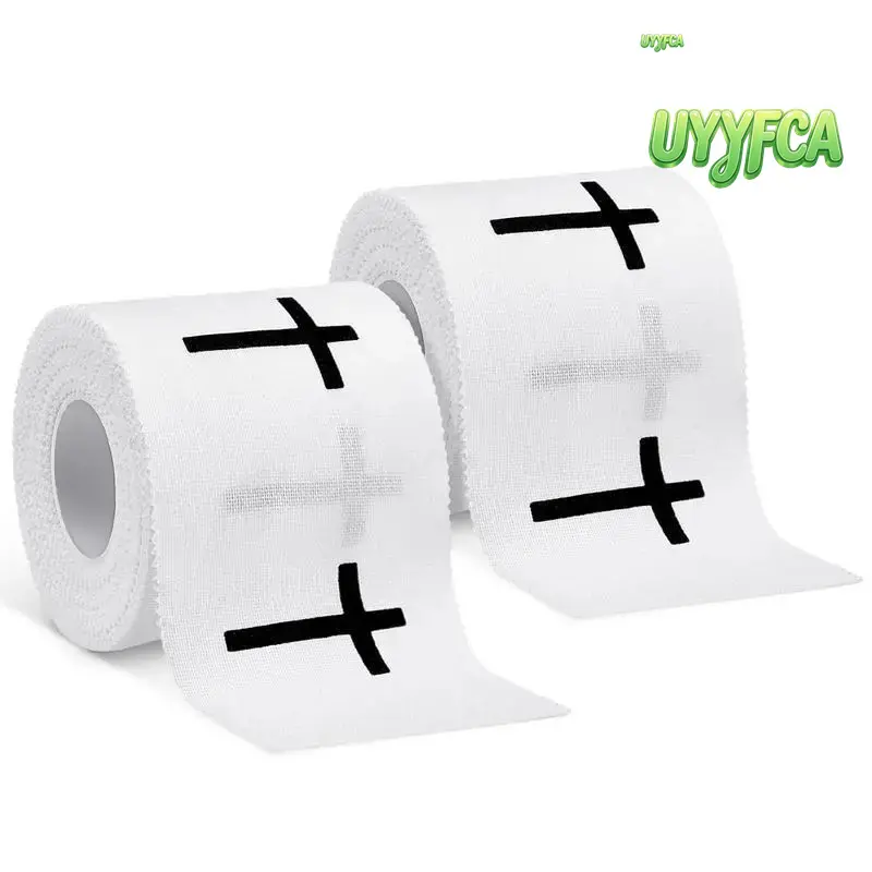 2Pcs Cross Marked Christian Athletic Tape, Cotton Zinc Oxide Sports Tape, 2IN X 23FT Wrist Support Tape, Cross Athletic Wrist Tape for Tennis, Religious Bible Verse Athlete Tape Christian Gifts for Men Women beach outfits summervibes,summerwins