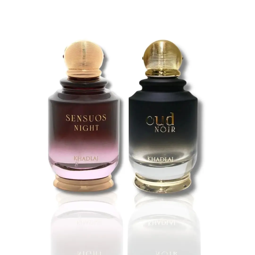 KHADLAJ OUD NOIR & SENSUOS NIGHT 100ML+100ML EDP SPRAY COMBO PACK perfume