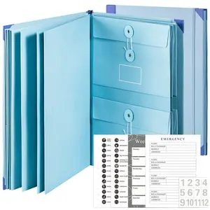 Important Document Organizer Personal Binder Organizer with Labels Accordion File Stylish Binder for Storing Important Papers, in case i die Binder Certificates, Passports, Photos, and Letters