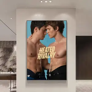 Heated Rivalry Concept Movie Poster, Book Inspired Wall Art, Shane and Ilya Canvas Print, Hockey Romance Decor, Gift for Book Lover