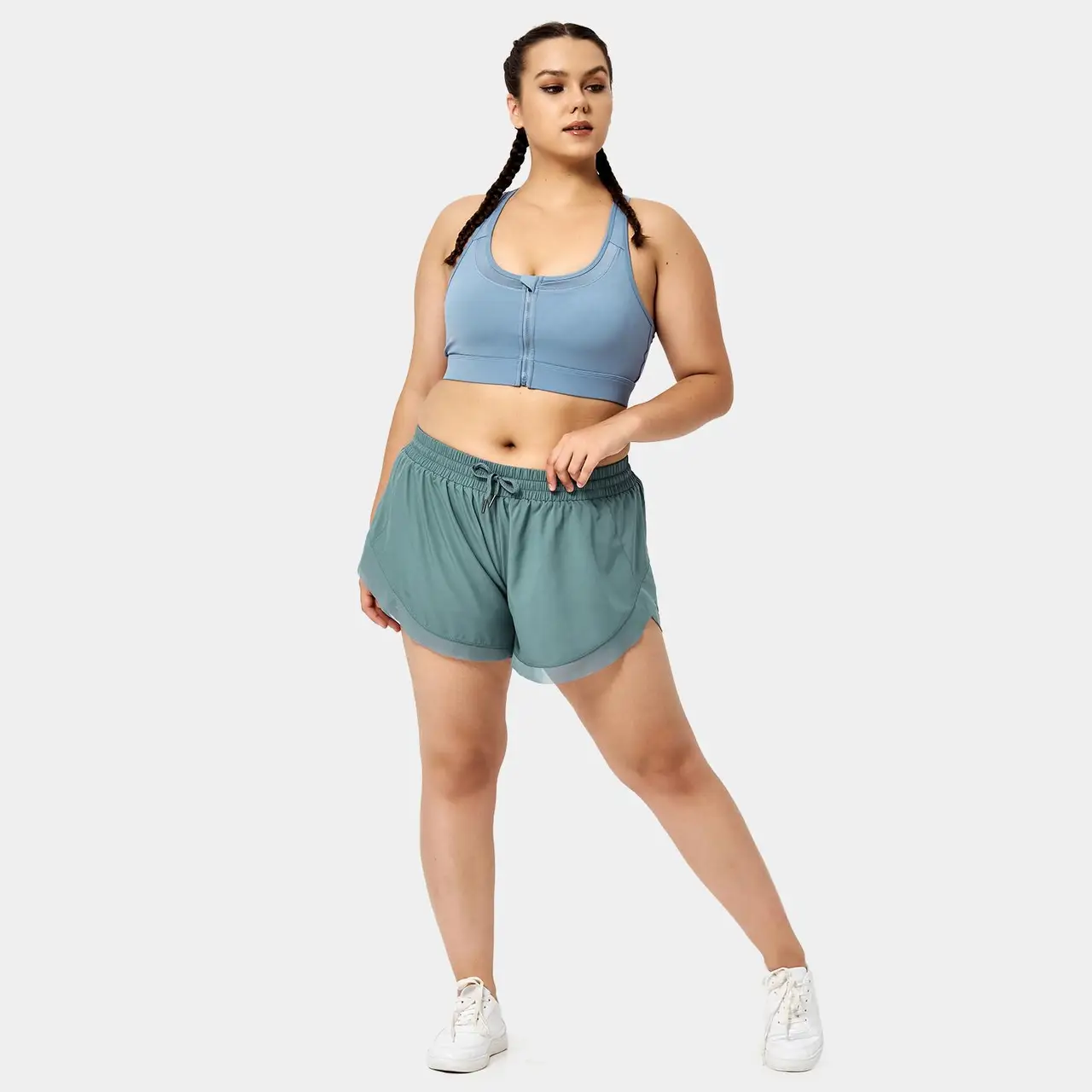 Halara Drawstring Contrast Mesh 2-in-1 Plus Size Shorts 4" #summer#summervibes#dealsforyoudays