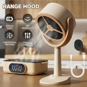 Portable Range Hood, Desktop Range Hood, Mini Range Hood Portable Kitchen Exhaust Fan with Detachable Filter for Barbecue, Hot Pot, Picnics, Low Noise for RV, Home, Apartments#fathersdaygift